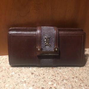 L.A.M.B. brown, leather wallet